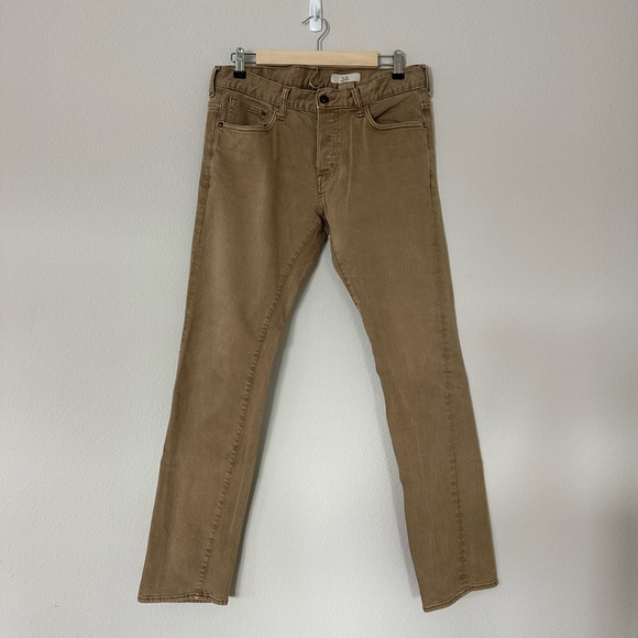 H&M Button Fly Khaki Colored Jeans - Picture 2 of 5